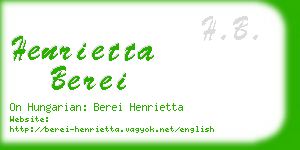 henrietta berei business card